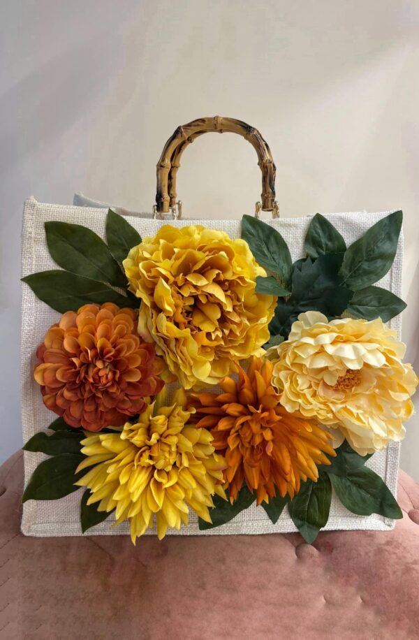 SHOPPER "FLOWERS" YELLOW